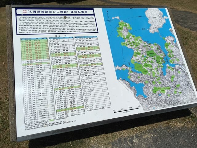 名護屋城跡配置図
